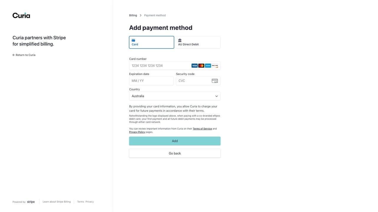 Upgrade subscription payment
