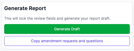 The Generate Report card with the Generate Draft button