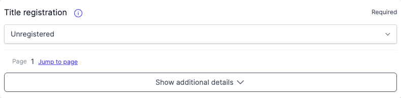 The Title registration field set to Unregistered on an off the plan contract