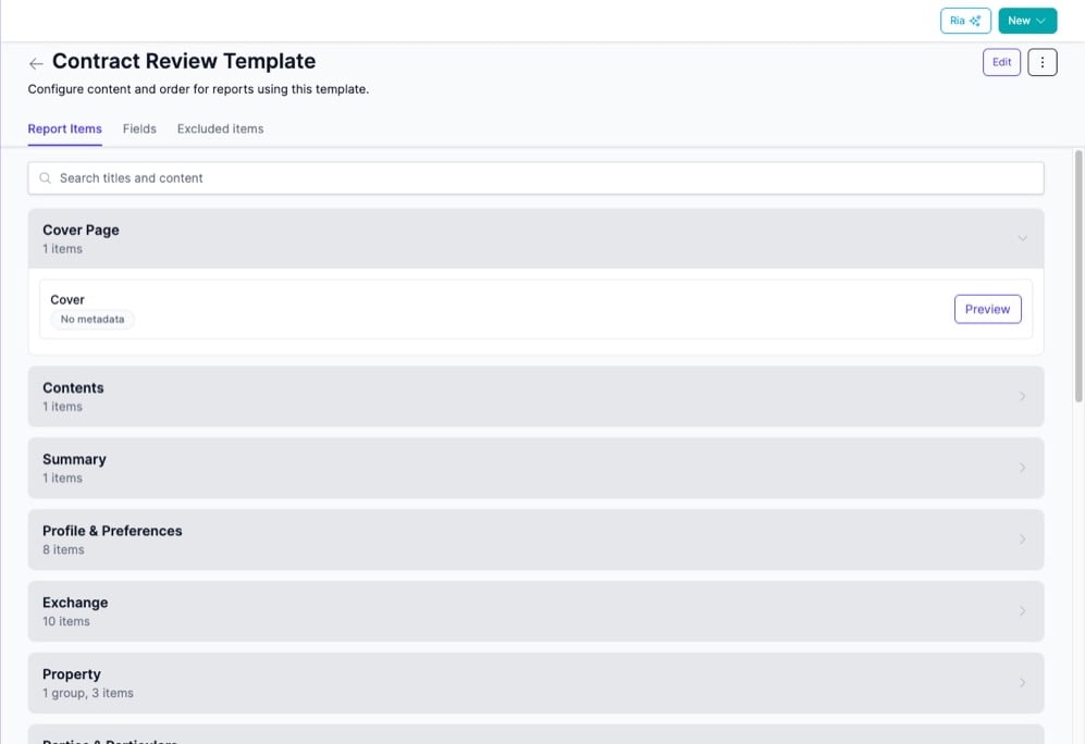 Template Editor in read-only mode with the Edit button in the header