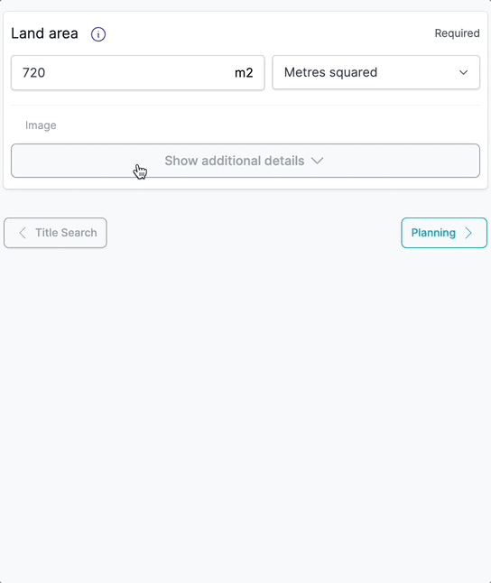 A field with a reference and a comment filled in