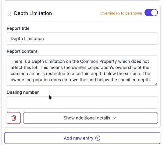 Confirming dealing deletion